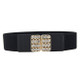 11mm Diamante Elasticated Stretchable Clip-ons Waist Belt Women Fashion Accessory